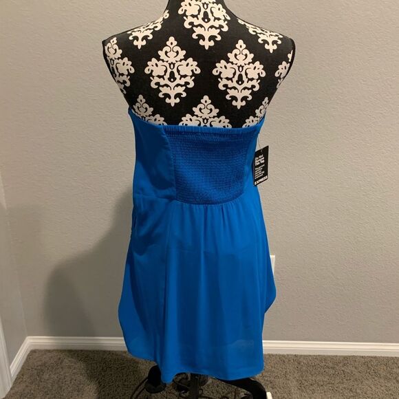 Express Blue chiffon dress NWT - Picture 2 of 3